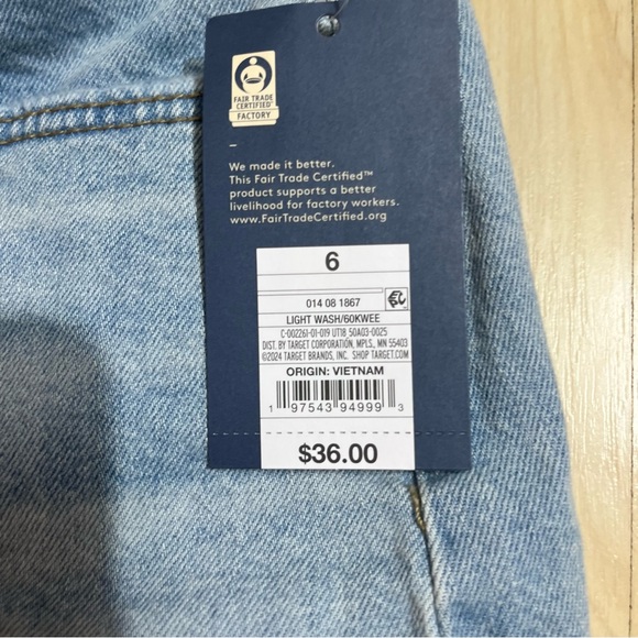 Women's Ultra-High Rise Denim Maxi Skirt - Universal Thread Light Wash size 6 - Picture 4 of 6